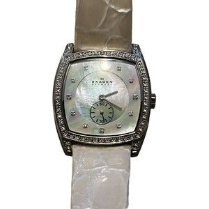 Skagen Silver and White Women's Watch